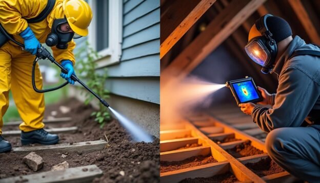 découvrez les différences entre les méthodes chimiques et thermiques pour le traitement anti-termites, leurs avantages, inconvénients et efficacité.